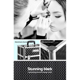 darrahopens Health & Beauty > Cosmetic Storage Embellir Portable Cosmetic Beauty Makeup Case - Diamond Black