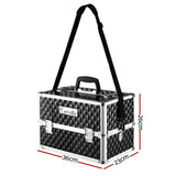 darrahopens Health & Beauty > Cosmetic Storage Embellir Portable Cosmetic Beauty Makeup Case - Diamond Black