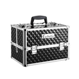 darrahopens Health & Beauty > Cosmetic Storage Embellir Portable Cosmetic Beauty Makeup Case - Diamond Black