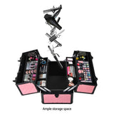 darrahopens Health & Beauty > Cosmetic Storage Embellir Portable Cosmetic Beauty Makeup Case - Diamond Pink