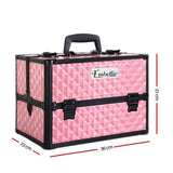 darrahopens Health & Beauty > Cosmetic Storage Embellir Portable Cosmetic Beauty Makeup Case - Diamond Pink