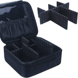 Darrahopens Health & Beauty > Cosmetic Storage GOMINIMO Travel Makeup Bag with Adjustable Dividers (Black) GO-TMB-100-KB