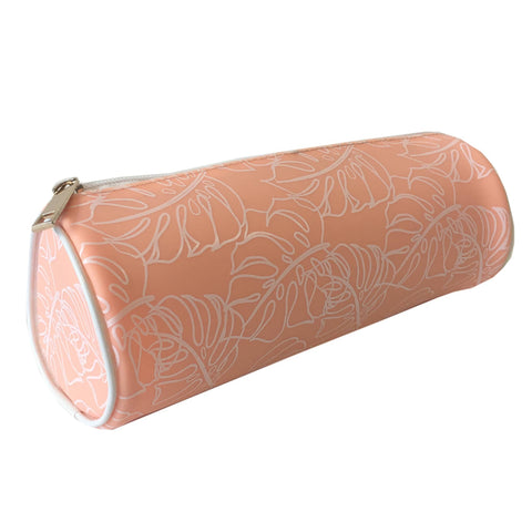 darrahopens Health & Beauty > Cosmetic Storage Waterproof Roll Cosmetic Case-Peach Monsteria