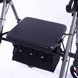 Darrahopens Health & Beauty EQUIPMED 4 Wheel Lightweight Rollator Walker, Aluminium Frame, Seat, Carry Bag, for Seniors, Titanium Style