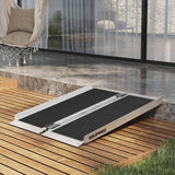 Darrahopens Health & Beauty EQUIPMED 91cm Portable Folding Aluminium Access Ramp, 272kg Rated, Black Ultra-Grip, for Wheelchair, Mobility Scooter