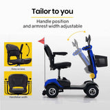 Darrahopens Health & Beauty EQUIPMED Electric Mobility Scooter For Elderly Motorized Riding Older Adults Aid Portable E-Scooter