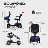 Darrahopens Health & Beauty EQUIPMED Electric Mobility Scooter For Elderly Motorized Riding Older Adults Aid Portable E-Scooter