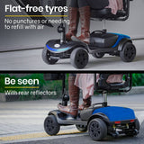 Darrahopens Health & Beauty EQUIPMED Electric Mobility Scooter Portable Folding for Elderly Older Adult, SmartRider Black & Blue