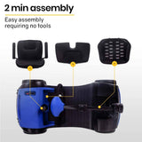 Darrahopens Health & Beauty EQUIPMED Electric Mobility Scooter Portable Folding for Elderly Older Adult, SmartRider Black & Blue