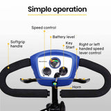 Darrahopens Health & Beauty EQUIPMED Electric Mobility Scooter Portable Folding for Elderly Older Adult, SmartRider Black & Blue