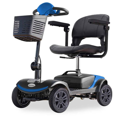 Darrahopens Health & Beauty EQUIPMED Electric Mobility Scooter Portable Folding for Elderly Older Adult, SmartRider Black & Blue