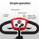 Darrahopens Health & Beauty EQUIPMED Electric Mobility Scooter Portable Folding for Elderly Older Adult, SmartRider Black & Red