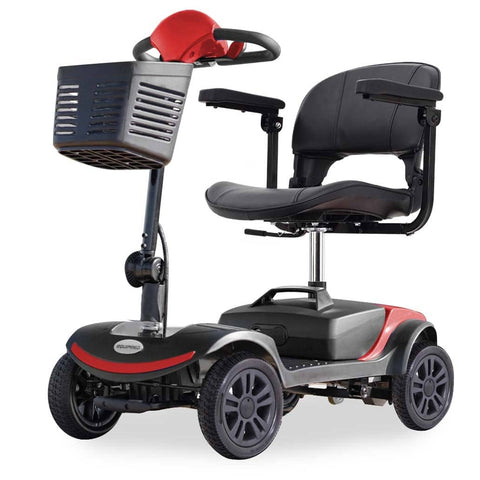 Darrahopens Health & Beauty EQUIPMED Electric Mobility Scooter Portable Folding for Elderly Older Adult, SmartRider Black & Red