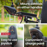 Darrahopens Health & Beauty EQUIPMED Electric Wheelchair Folding Motorised 2x250W Power Mobility Scooter Lightweight