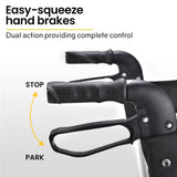 Darrahopens Health & Beauty EQUIPMED Foldable Aluminium Walking Frame Rollator with Bag and Seat, Titanium Colour