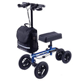 Darrahopens Health & Beauty EQUIPMED Foldable Knee Walker Scooter, Bag, Dual Brakes, Blue