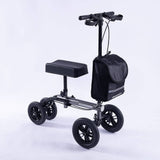 Darrahopens Health & Beauty EQUIPMED Foldable Knee Walker Scooter, Bag, Dual Brakes, Titanium Style