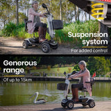 Darrahopens Health & Beauty EQUIPMED Mobility Scooter Electric Motorized Ride On E-Scooter for Elderly Older Adult Handicap Aid