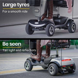 Darrahopens Health & Beauty EQUIPMED Mobility Scooter Electric Motorized Ride On E-Scooter for Elderly Older Adult Handicap Aid