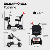 Darrahopens Health & Beauty EQUIPMED Mobility Scooter Electric Motorized Ride On E-Scooter for Elderly Older Adult Handicap Aid