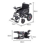 Darrahopens Health & Beauty EQUIPMED Power Electric Wheelchair, Folding, 20km Max Frame, Wider Seat, Lithium Battery, Black