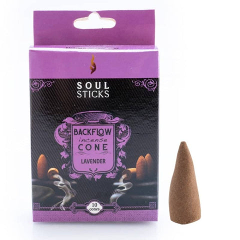 Darrahopens Health & Beauty > Fragrances & Perfumes Soul Sticks Lavender Backflow Incense Cone - Set of 10