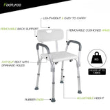Darrahopens Health & Beauty > Health & Wellbeing Adjustable Medical Shower Chair Portable Stool Mobility bathtub chair