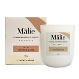 Darrahopens Health & Beauty > Health & Wellbeing Coconut & Lime Luxury Soy Candle 185g - Malie