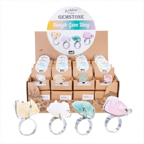 Darrahopens Health & Beauty > Health & Wellbeing Gemstone Rough Gem Filigree Ring (SENT AT RANDOM)