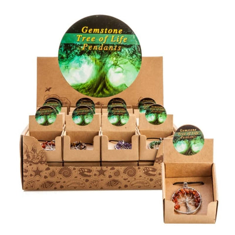 Darrahopens Health & Beauty > Health & Wellbeing Gemstone Tree of Life Pendant Necklace (SENT AT RANDOM)