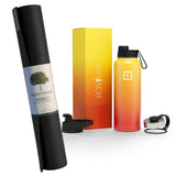 Darrahopens Health & Beauty > Health & Wellbeing Jade Yoga Harmony Mat- Black & Iron Flask Wide Mouth Bottle with Spout Lid, Fire, 40oz/1200ml Bundle