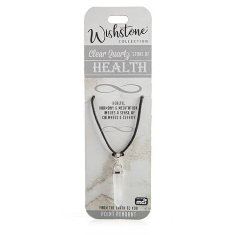 Darrahopens Health & Beauty > Health & Wellbeing Wishstone Collection Clear Quartz Point Pendant