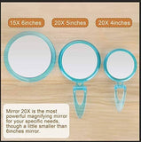 darrahopens Health & Beauty > Makeup Mirrors 20X Magnifying Hand Mirror Two Sided Use for Makeup Application, Tweezing, and Blackhead/Blemish Removal (12.5 cm Black)