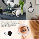 darrahopens Health & Beauty > Makeup Mirrors 20X Magnifying Hand Mirror Two Sided Use for Makeup Application, Tweezing, and Blackhead/Blemish Removal (12.5 cm Black)