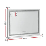 Darrahopens Health & Beauty > Makeup Mirrors Embellir Bluetooth Makeup Mirror with Light Hollywood LED Vanity Large 80X58CM
