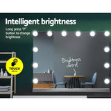 darrahopens Health & Beauty > Makeup Mirrors Embellir Hollywood Frameless Makeup Mirror With 15 LED Lighted Vanity Beauty 58cm x 46cm