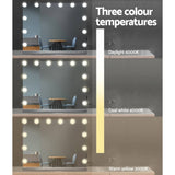 darrahopens Health & Beauty > Makeup Mirrors Embellir Hollywood Frameless Makeup Mirror With 15 LED Lighted Vanity Beauty 58cm x 46cm