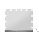 darrahopens Health & Beauty > Makeup Mirrors Embellir Hollywood Frameless Makeup Mirror With 15 LED Lighted Vanity Beauty 58cm x 46cm