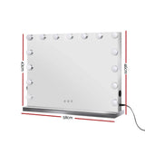 darrahopens Health & Beauty > Makeup Mirrors Embellir Hollywood Frameless Makeup Mirror With 15 LED Lighted Vanity Beauty 58cm x 46cm