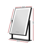 darrahopens Health & Beauty > Makeup Mirrors Embellir LED Makeup Mirror Hollywood Standing Mirror Tabletop Vanity Black