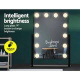 darrahopens Health & Beauty > Makeup Mirrors Embellir LED Standing Makeup Mirror - Black
