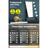 darrahopens Health & Beauty > Makeup Mirrors Embellir LED Standing Makeup Mirror - Black