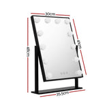 darrahopens Health & Beauty > Makeup Mirrors Embellir LED Standing Makeup Mirror - Black
