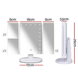 darrahopens Health & Beauty > Makeup Mirrors Embellir LED  Tri-Fold Make Up Mirror