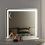 Darrahopens Health & Beauty > Makeup Mirrors Embellir Makeup Mirror With Light Hollywood Vanity LED Mirrors White 50X60CM