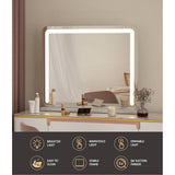 Darrahopens Health & Beauty > Makeup Mirrors Embellir Makeup Mirror With Light Hollywood Vanity LED Mirrors White 50X60CM