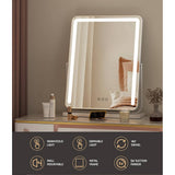 Darrahopens Health & Beauty > Makeup Mirrors Embellir Makeup Mirror with Lights Hollywood Vanity LED Mirrors White 40X50CM