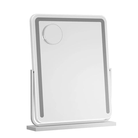 Darrahopens Health & Beauty > Makeup Mirrors Embellir Makeup Mirror with Lights Hollywood Vanity LED Mirrors White 40X50CM