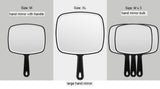 Darrahopens Health & Beauty > Makeup Mirrors Extra Large Black Handheld Mirror with Handle (31,5 x 23 cm)