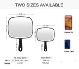 Darrahopens Health & Beauty > Makeup Mirrors Extra Large Black Handheld Mirror with Handle (31,5 x 23 cm)